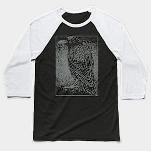 Dark Crow Stare Baseball T-Shirt